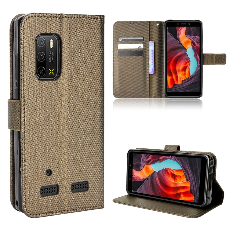 For Ulefone Armor X10 / X10 Pro Diamond Texture Leather Phone Case(Brown) - free shipping - PMC Jewellery - Order now!