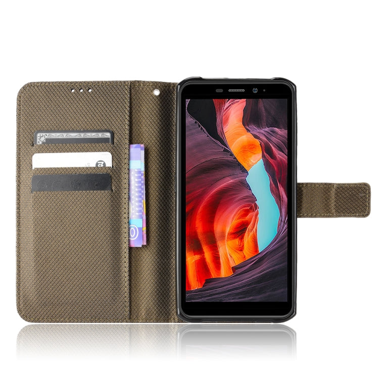 For Ulefone Armor X10 / X10 Pro Diamond Texture Leather Phone Case(Brown) - free shipping - PMC Jewellery - Order now!