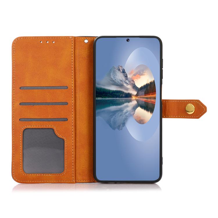For iPhone 17 Pro Max KHAZNEH Dual-color Cowhide Texture Flip Leather Phone Case(Rose Gold) - free shipping - PMc TechLife - Order now!