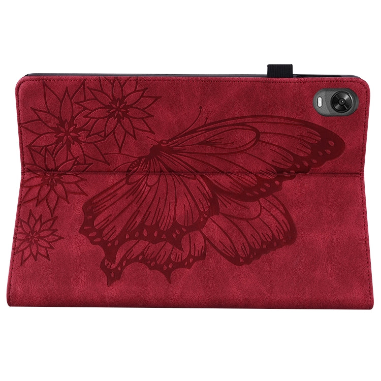 For OPPO Pad 11 inch 2022 Big Butterfly Embossed Leather Tablet Case(Red) - OPPO by PMC TechLife | Online Shopping South Africa | PMC TechLife | Buy Now Pay Later Mobicred