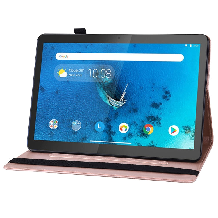 For Lenovo Tab M10 X505L Big Butterfly Embossed Leather Tablet Case(Rose Gold) - Lenovo by PMC TechLife | Online Shopping South Africa | PMC TechLife | Buy Now Pay Later Mobicred
