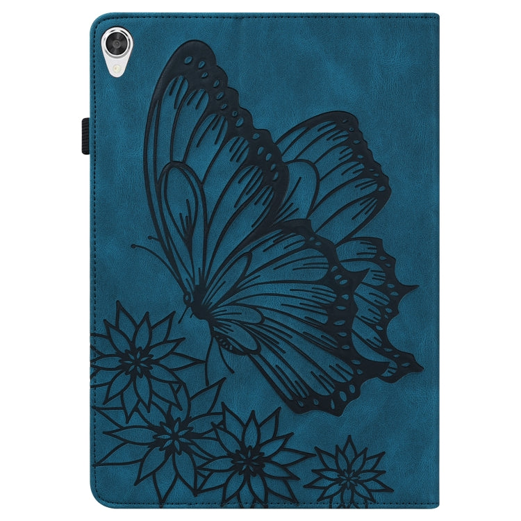 For Lenovo Tab P11 Big Butterfly Embossed Leather Tablet Case(Blue) - Lenovo by PMC TechLife | Online Shopping South Africa | PMC TechLife | Buy Now Pay Later Mobicred