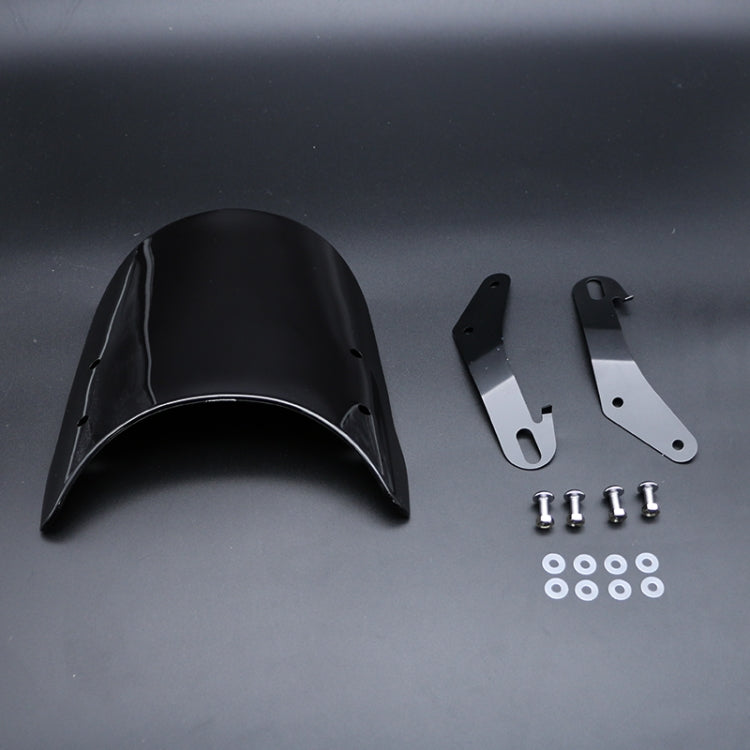 XRL-456120 Motorcycle 5-7 inch Headlight Retro Windshield(Black) - Others by PMC TechLife | Online Shopping South Africa | PMC TechLife | Buy Now Pay Later Mobicred