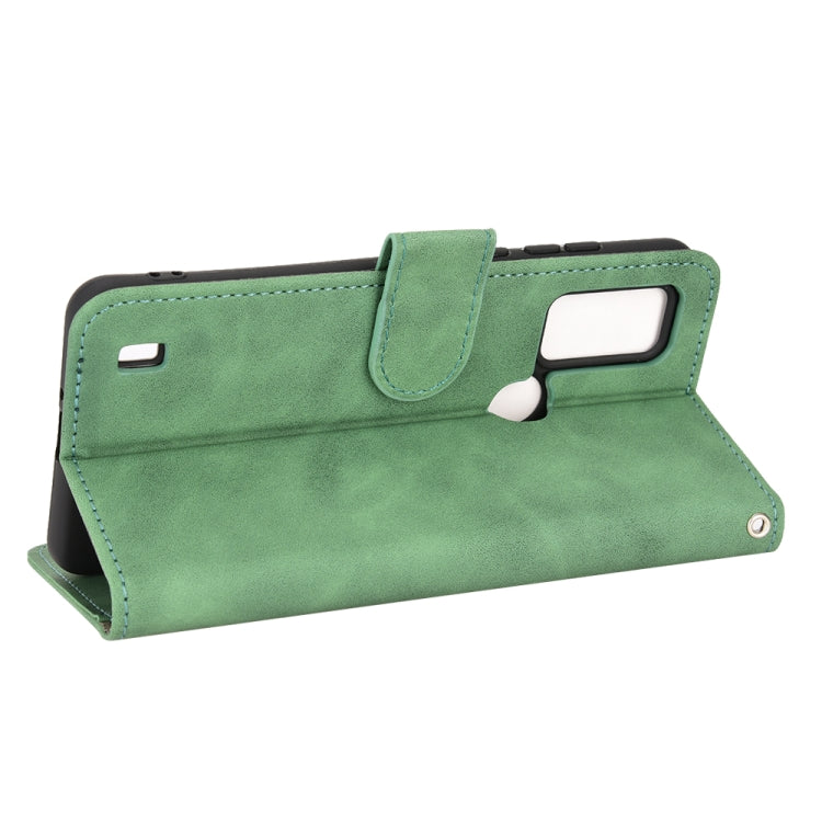 For Blackview A50 Skin Feel Magnetic Flip Leather Phone Case(Green) - More Brand by PMC TechLife | Online Shopping South Africa | PMC TechLife | Buy Now Pay Later Mobicred