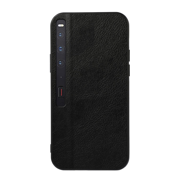 For Huawei Mate Xs 2 Two-color Litchi Texture PU Phone Case(Black) - Huawei Cases by PMC TechLife | Online Shopping South Africa | PMC TechLife
