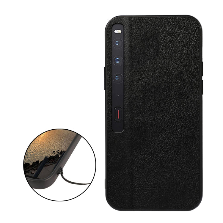 For Huawei Mate Xs 2 Two-color Litchi Texture PU Phone Case(Black) - Huawei Cases by PMC TechLife | Online Shopping South Africa | PMC TechLife