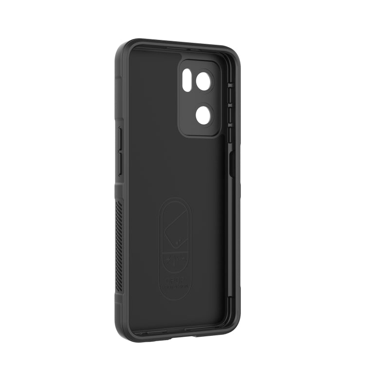 For OPPO Reno7 5G Global / Find X5 Lite Magic Shield TPU + Flannel Phone Case(Dark Blue) - OPPO Cases by PMC TechLife | Online Shopping South Africa | PMC TechLife | Buy Now Pay Later Mobicred