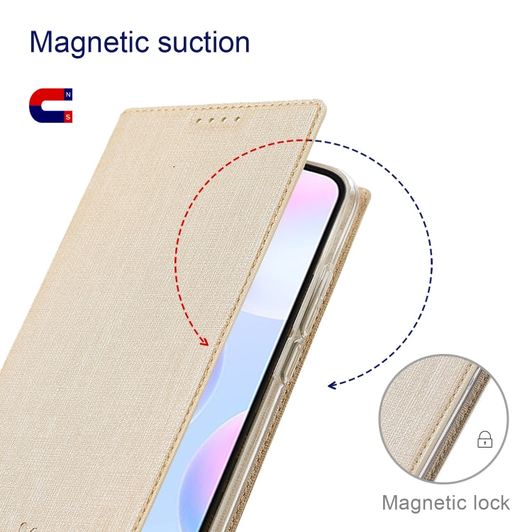 For Sharp Aquos R7 ViLi DMX Series Shockproof TPU + PU Leather Magnetic Attraction Horizontal Flip Case(Gold) - free shipping - PMC Jewellery - Order now!