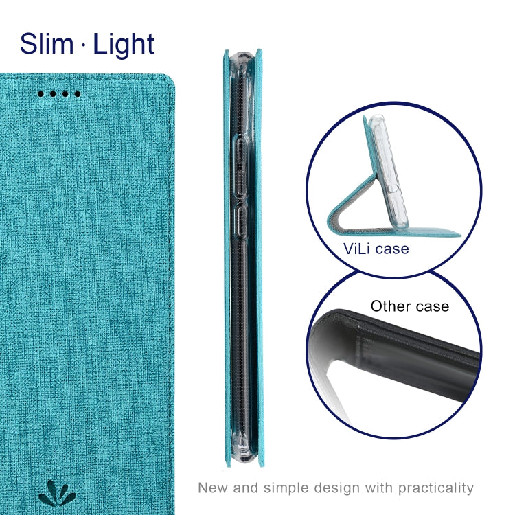 For Sharp Aquos R7 ViLi DMX Series Shockproof TPU + PU Leather Magnetic Attraction Horizontal Flip Case(Blue) - free shipping - PMC Jewellery - Order now!