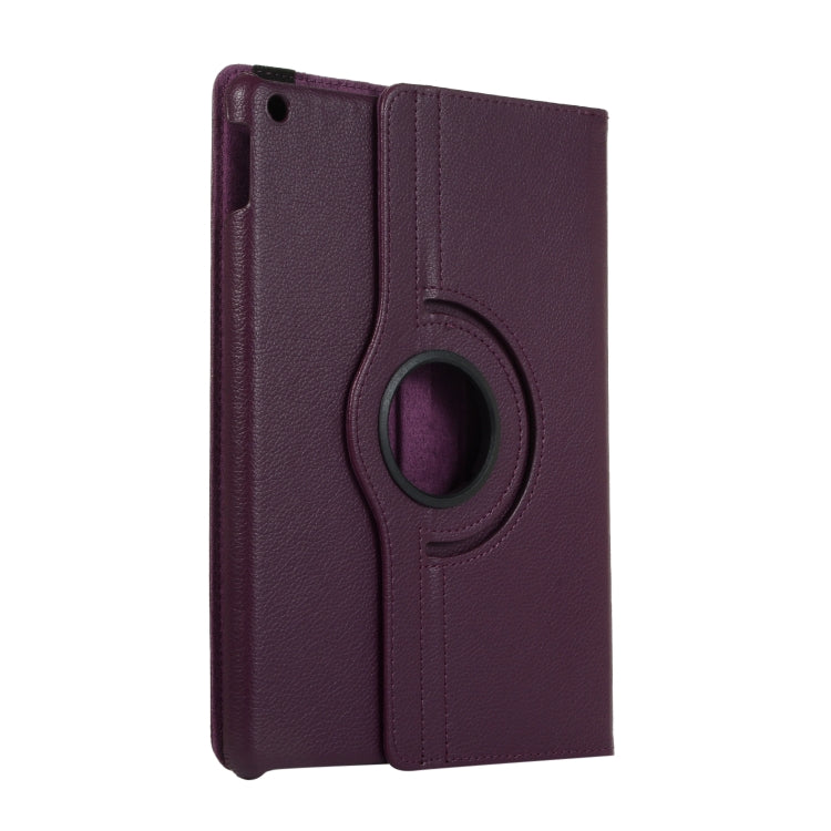 For Lenovo M10 Plus 3rd Litchi Texture 360 Degrees Rotation Leather Tablet Case with Holder(Purple) - Other Galaxy Tab PC by PMC TechLife | Online Shopping South Africa | PMC TechLife | Buy Now Pay Later Mobicred