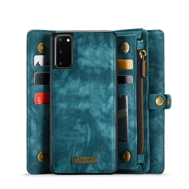 For Galaxy S20 CaseMe Detachable Multifunctional Horizontal Flip Leather Case, with Card Slot & Holder & Zipper Wallet & Photo Frame(Green) - free shipping - PMC Jewellery - Order now!
