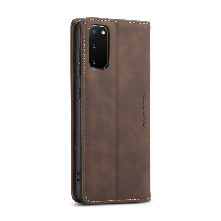 For Galaxy S20 CaseMe Multifunctional Horizontal Flip Leather Case, with Card Slot & Holder & Wallet(Coffee) - free shipping - PMC TechLife - Order now!