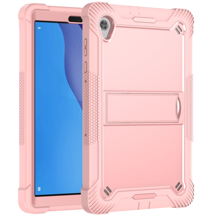 For Lenovo Tab M10 HD Silicone + PC Holder Shockproof Tablet Case(Rose Gold) - Lenovo by PMC TechLife | Online Shopping South Africa | PMC TechLife | Buy Now Pay Later Mobicred
