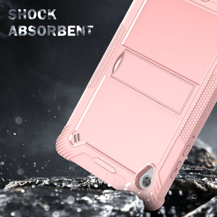For Lenovo Tab M10 HD Silicone + PC Holder Shockproof Tablet Case(Rose Gold) - Lenovo by PMC TechLife | Online Shopping South Africa | PMC TechLife | Buy Now Pay Later Mobicred