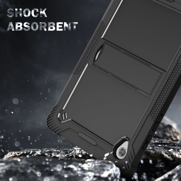 For Lenovo Tab M10 HD Silicone + PC Holder Shockproof Tablet Case(Black) - Lenovo by PMC TechLife | Online Shopping South Africa | PMC TechLife | Buy Now Pay Later Mobicred