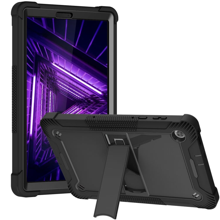 For Lenovo Tab M10 Plus X606 10.3 inch Silicone + PC Holder Shockproof Tablet Case(Black) - Lenovo by PMC TechLife | Online Shopping South Africa | PMC TechLife | Buy Now Pay Later Mobicred