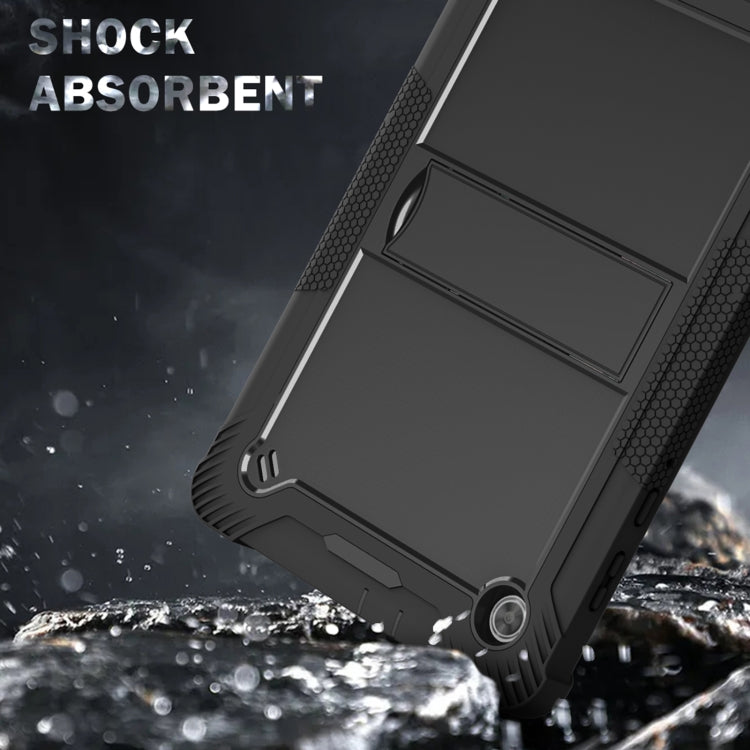 For Lenovo Tab M10 Plus X606 10.3 inch Silicone + PC Holder Shockproof Tablet Case(Black) - Lenovo by PMC TechLife | Online Shopping South Africa | PMC TechLife | Buy Now Pay Later Mobicred