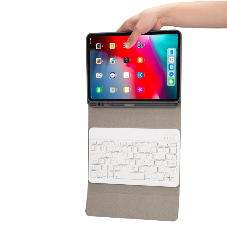 RK11 Cloth Texture Detachable Magnetic Bluetooth Keyboard Horizontal Flip Leather Tablet Case for iPad Pro 11 2020 / 2018 with Holder & Pen Slot(Blue) - For iPad Pro by PMC TechLife | Online Shopping South Africa | PMC TechLife
