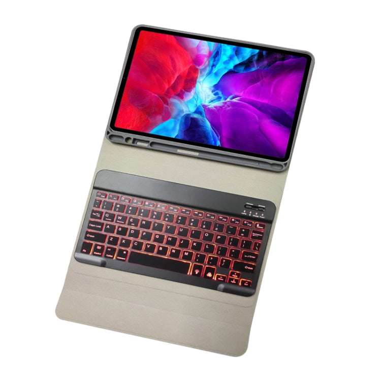 RK11D Backlight Cloth Texture Detachable Magnetic Bluetooth Keyboard Horizontal Flip Leather Tablet Case for iPad Pro 11 2020 / 2018 with Holder & Pen Slot(Black) - For iPad Pro by PMC TechLife | Online Shopping South Africa | PMC TechLife