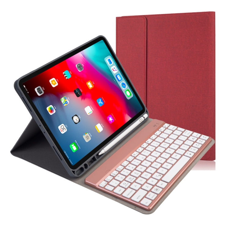 RK11A Backlight TPU Multi Color Light Bluetooth Keyboard Horizontal Flip Leather Tablet Case for iPad Pro 11 2020 / 2018 with Holder & Pen Slot(Red) - free shipping - PMC TechLife - Order now!