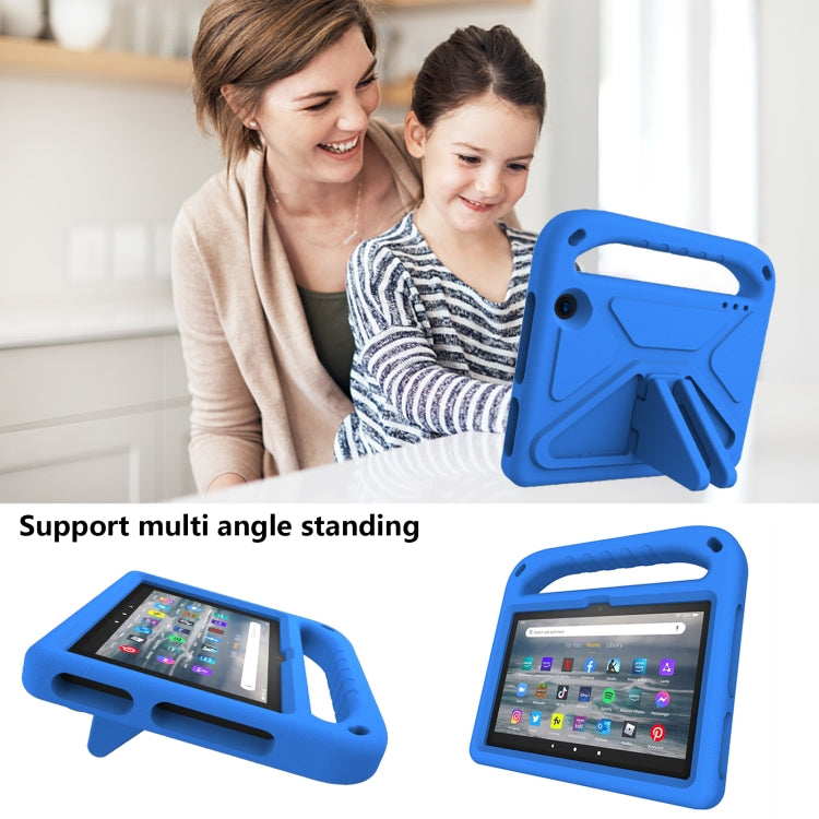For Amazon Fire 7 2022 Handle EVA Shockproof Tablet Case with Triangle Holder(Blue) - Amazon by PMC TechLife | Online Shopping South Africa | PMC TechLife | Buy Now Pay Later Mobicred