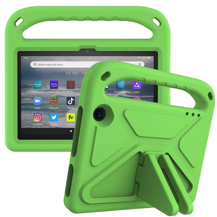 For Amazon Fire 7 2022 Handle EVA Shockproof Tablet Case with Triangle Holder(Green) - Amazon by PMC TechLife | Online Shopping South Africa | PMC TechLife | Buy Now Pay Later Mobicred