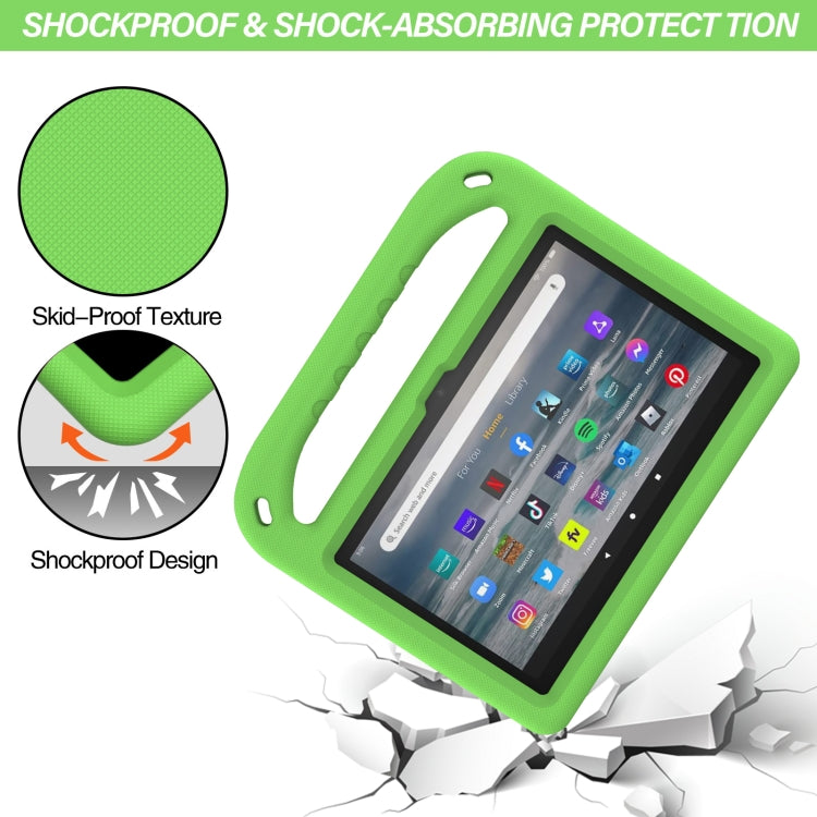 For Amazon Fire 7 2022 Handle EVA Shockproof Tablet Case with Triangle Holder(Green) - Amazon by PMC TechLife | Online Shopping South Africa | PMC TechLife | Buy Now Pay Later Mobicred