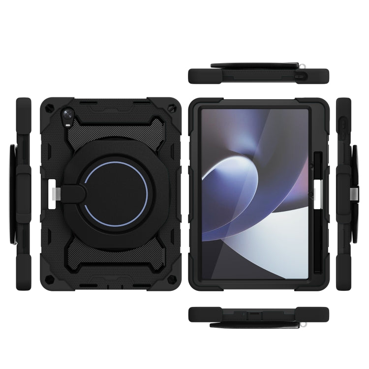 For OPPO Pad Armor Contrast Color Silicone + PC Tablet Case(Black) - OPPO by PMC TechLife | Online Shopping South Africa | PMC TechLife | Buy Now Pay Later Mobicred