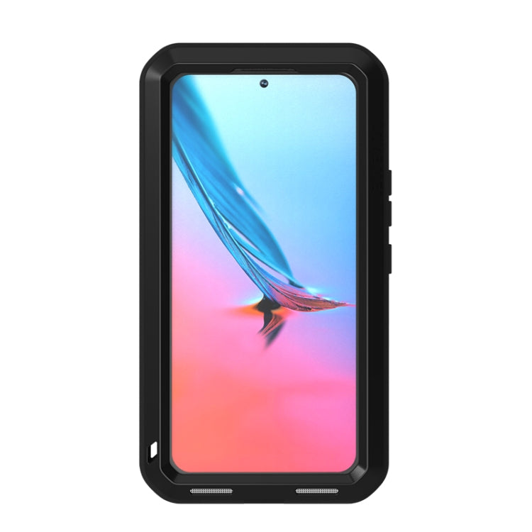 For Samsung Galaxy S22  LOVE MEI Metal Shockproof Waterproof Dustproof Protective Phone Case with Glass(Black) - Galaxy S22 5G Cases by LOVE MEI | Online Shopping South Africa | PMC TechLife | Buy Now Pay Later Mobicred