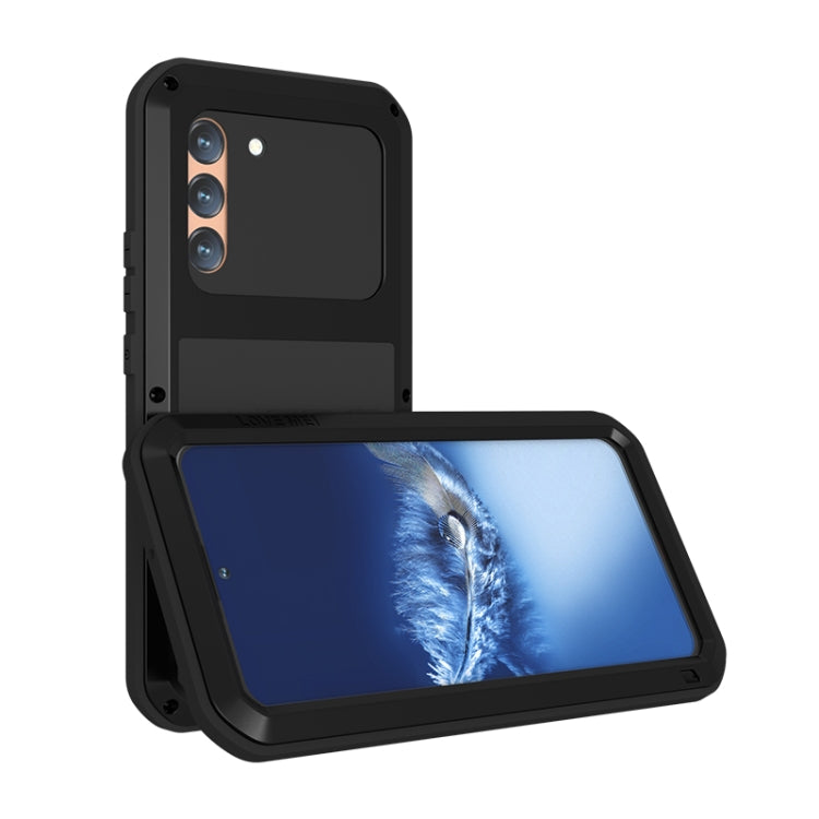 For Samsung Galaxy S22+ LOVE MEI Metal Shockproof Waterproof Dustproof Protective Phone Case with Glass(Silver) - Galaxy S22+ 5G Cases by LOVE MEI | Online Shopping South Africa | PMC TechLife | Buy Now Pay Later Mobicred