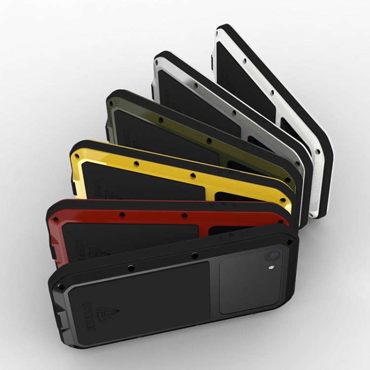 For iPhone SE 2022 / SE 2020 / 8 / 7 LOVE MEI Metal Shockproof Life Waterproof Dustproof Protective Phone Case with Glass(White) - iPhone SE 2022 / 2020 / 8 / 7 Cases by LOVE MEI | Online Shopping South Africa | PMC TechLife | Buy Now Pay Later Mobicred