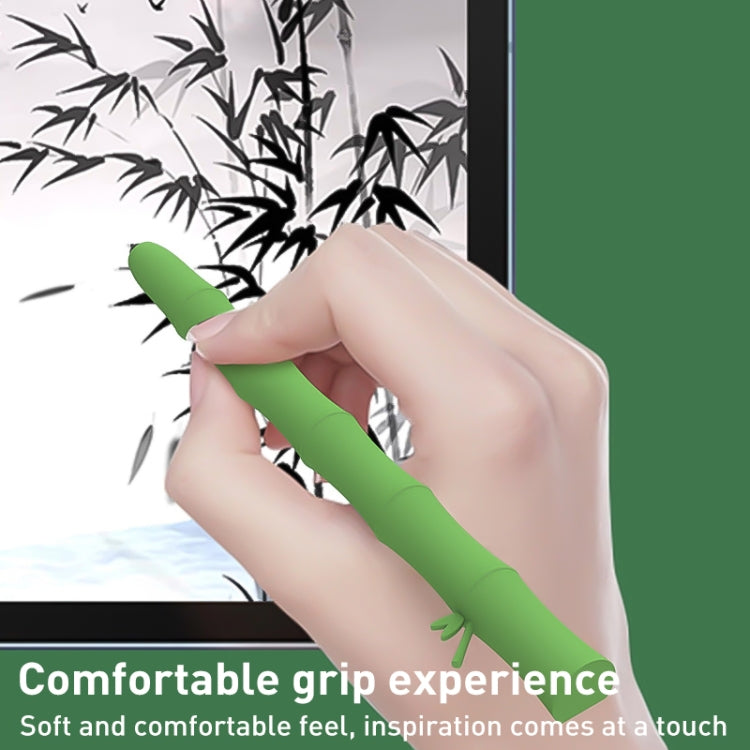For Samsung Galaxy Tab S6 Lite LOVE MEI Bamboo Liquid Silicone Gel Stylus Pen Protective Case(Light Green) - Pencil Accessories by LOVE MEI | Online Shopping South Africa | PMC TechLife | Buy Now Pay Later Mobicred