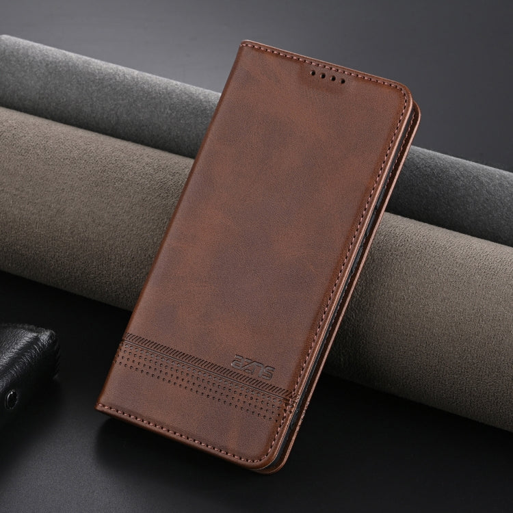 For vivo X100 Ultra AZNS Magnetic Calf Texture Leather Phone Case(Dark Brown) - free shipping - PMC Jewellery - Order now!