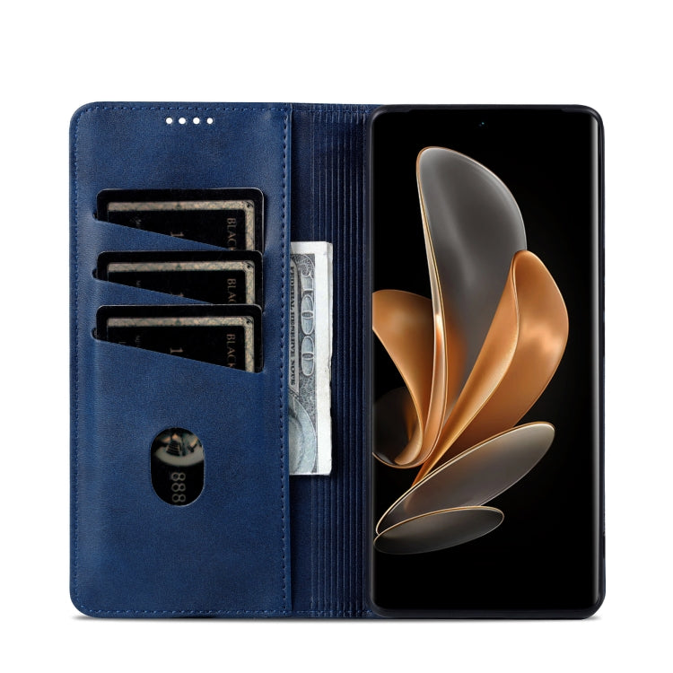 For vivo X100 Ultra AZNS Magnetic Calf Texture Leather Phone Case(Dark Blu) - free shipping - PMC Jewellery - Order now!