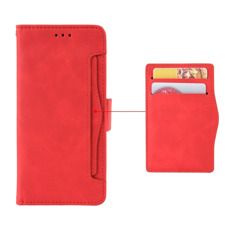 For Blackview A50 Skin Feel Calf Pattern Leather Phone Case(Red) - More Brand by PMC TechLife | Online Shopping South Africa | PMC TechLife | Buy Now Pay Later Mobicred