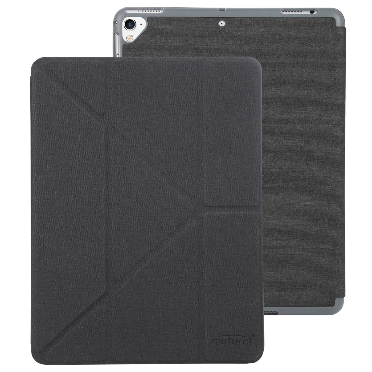 Mutural King Kong Series Deformation Holder Leather Tablet Case For iPad 9.7 2018 / 2017(Black) - free shipping - PMC TechLife - Order now!