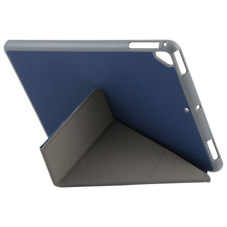 Mutural King Kong Series Deformation Holder Leather Tablet Case For iPad 9.7 2018 / 2017(Blue) - free shipping - PMC TechLife - Order now!
