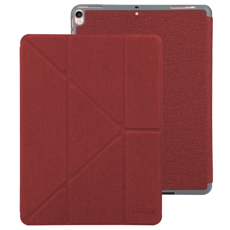 Mutural King Kong Series Deformation Holder Leather Tablet Case For iPad Pro 10.5 2019 / 2017(Red) - free shipping - PMC TechLife - Order now!