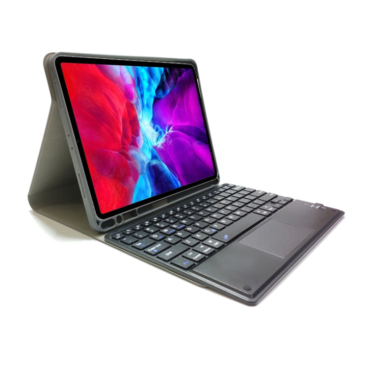 RK11C Detachable Touch Bluetooth Keyboard TPU Horizontal Flip Leather Tablet Case for iPad Pro 11 2020 / 2018 with Holder & Pen Slot(Black) - free shipping - PMC TechLife - Order now!