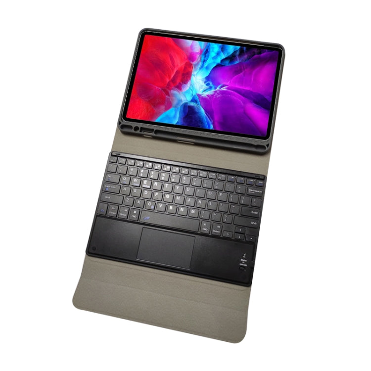 RK11C Detachable Touch Bluetooth Keyboard TPU Horizontal Flip Leather Tablet Case for iPad Pro 11 2020 / 2018 with Holder & Pen Slot(Black) - free shipping - PMC TechLife - Order now!