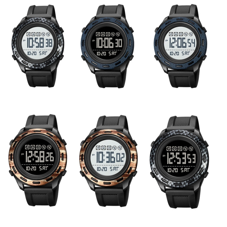 SKMEI 1872 Stainless Steel Buckle PU Strap Waterproof Electronic Watch, Dial:White(Denim Blue) - free shipping - PMC TechLife - Order now!