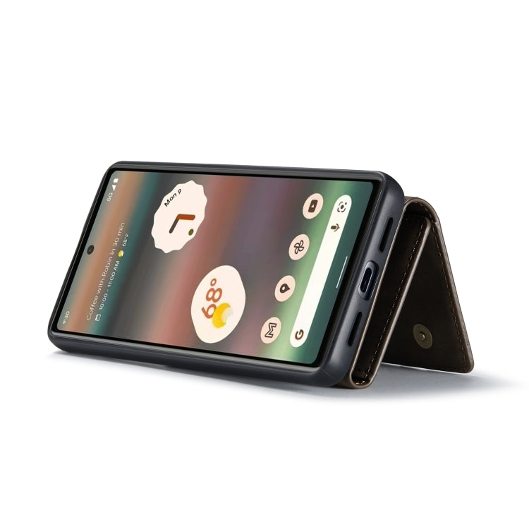 For Google Pixel 6A DG.MING M1 Series 3-Fold Multi Card Wallet + Magnetic Phone Case(Black) - Google Cases by DG.MING | Online Shopping South Africa | PMC TechLife | Buy Now Pay Later Mobicred
