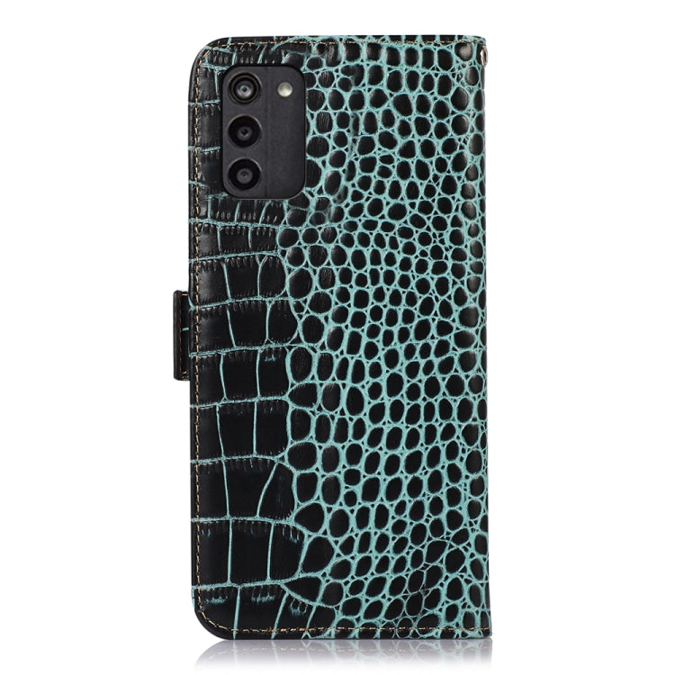 For Nokia G100 Crocodile Top Layer Cowhide Leather Phone Case(Green) - Nokia Cases by PMC TechLife | Online Shopping South Africa | PMC TechLife | Buy Now Pay Later Mobicred