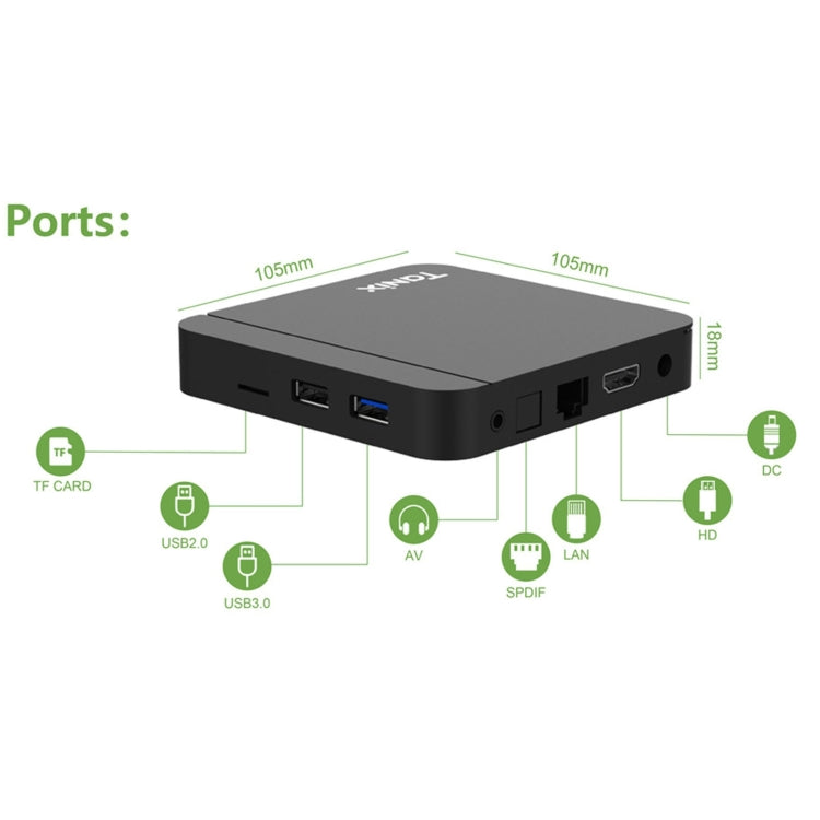 Tanix W2 Amlogic S905 Quad Core Smart TV Set Top Box, RAM:2G+16G(US Plug) - Amlogic S905 by PMC TechLife | Online Shopping South Africa | PMC TechLife | Buy Now Pay Later Mobicred