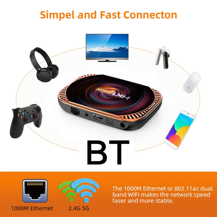 MECOOL HK1RBOX X4 4K TV Box, Android 11 Amlogic S905X4 CPU with RC 4GB+64GB(UK Plug) - free shipping - PMC TechLife - Order now!