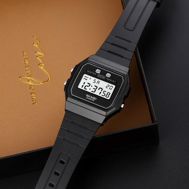 SKMEI 1952 Resin Mirror ABS Case Waterproof Electronic Watch(Golden Steel Belt) - free shipping - PMC TechLife - Order now!