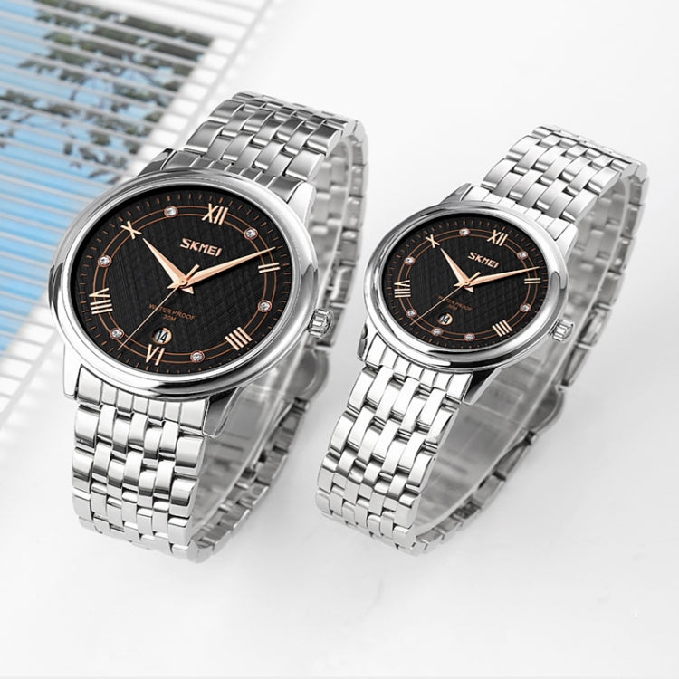 SKMEI 9272 Stainless Steel Buckle Strap Waterproof Quartz Watch Man(Gold and Silver) - free shipping - PMC TechLife - Order now!