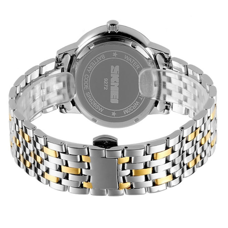 SKMEI 9272 Stainless Steel Buckle Strap Waterproof Quartz Watch Women(Silver Shell Silver Surface) - free shipping - PMC TechLife - Order now!