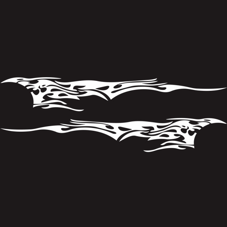 2 PCS/Set D-144 Fire Element Pattern Car Modified Decorative Sticker(White) - Decorative Sticker by PMC TechLife | Online Shopping South Africa | PMC TechLife | Buy Now Pay Later Mobicred