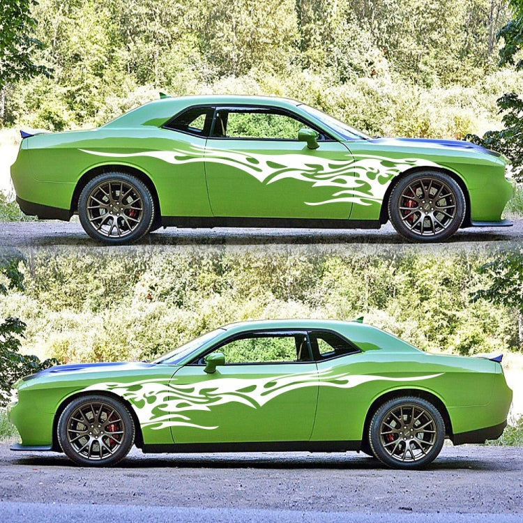 2 PCS/Set D-144 Fire Element Pattern Car Modified Decorative Sticker(White) - Decorative Sticker by PMC TechLife | Online Shopping South Africa | PMC TechLife | Buy Now Pay Later Mobicred